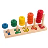 Fast delivery montessori wooden math smart train wooden numbers counting toys