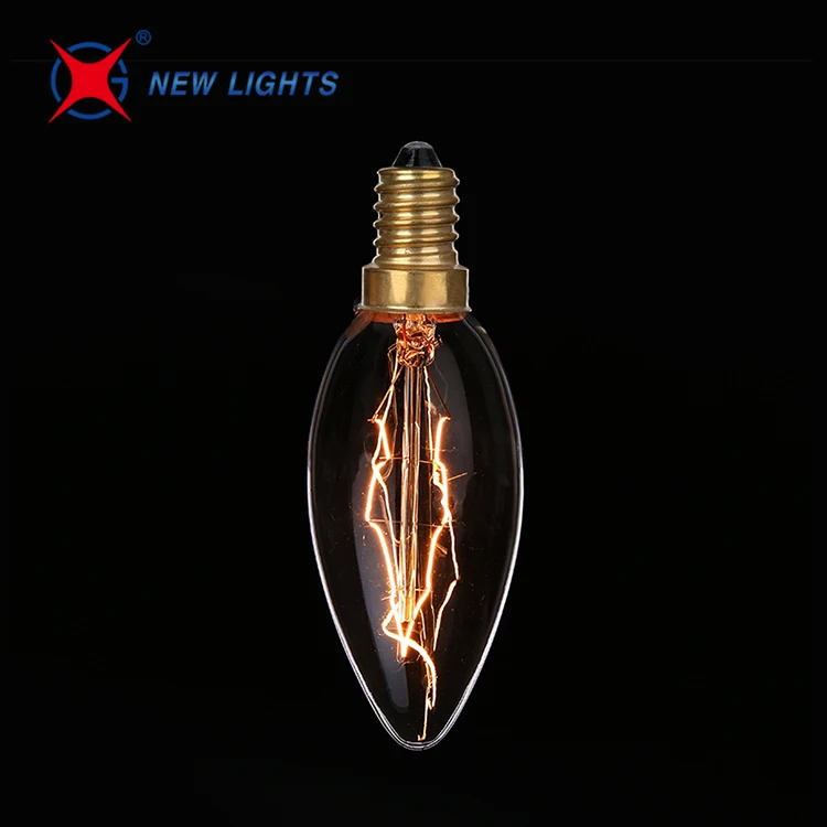 china manufacturer cheap price vintage decorative bulb 40w 25w c35 candle edison bulb lamp light