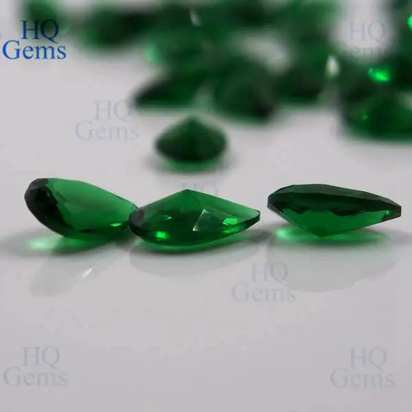 4x3mm - 40x30mm Russian Nano Crystal Green Pear Faceted Loose Stones 