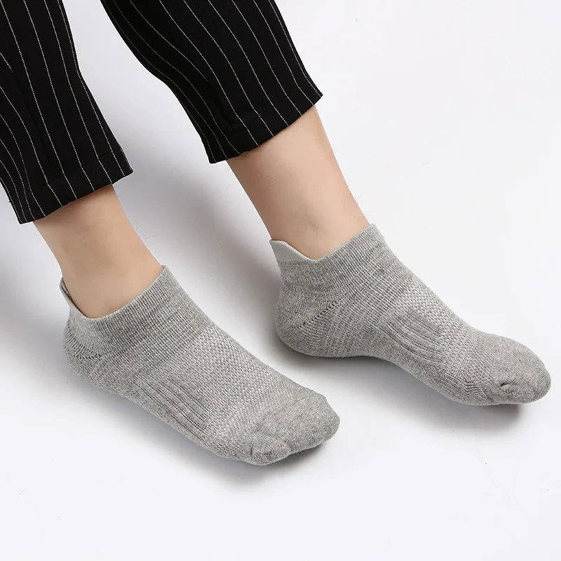 Running Socks Knitted Short Ankle Socks  Terry Sports Socks For Men