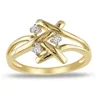 Dubai 10k Yellow Gold Diamond Ring Best Selling Cheap Simple Stylish Jewelry for Women