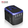 Wontravel unique design 4USB 4600mA travel charger AU UK US EU plugs universal adaptor
