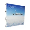Shop 8ft 3x3 straight curve folding pop up display stand with custom printed graphic