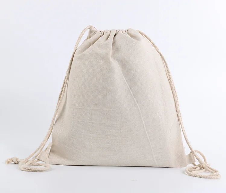 High Quality Canvas Cotton Drawstring Bag Canvas Draw String Bag Sport ...