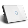 US / AU Standard Tempered Glass Panel Capacitive Touch Light Switch 1 Gang 1 Way