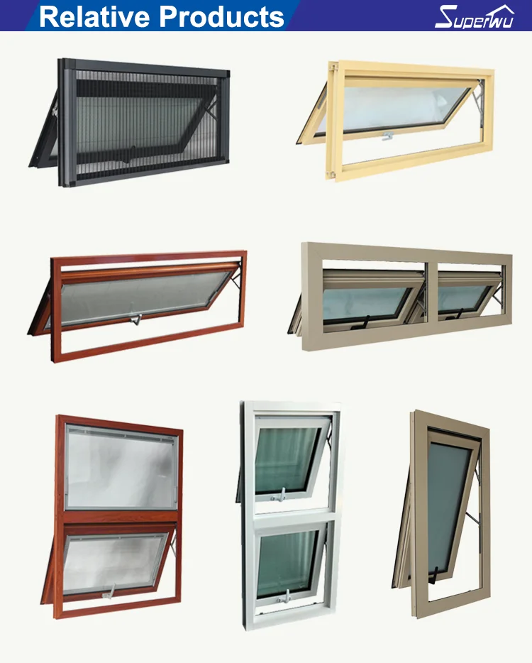 Latest design aluminium tilt and turn window of white color with fixed window