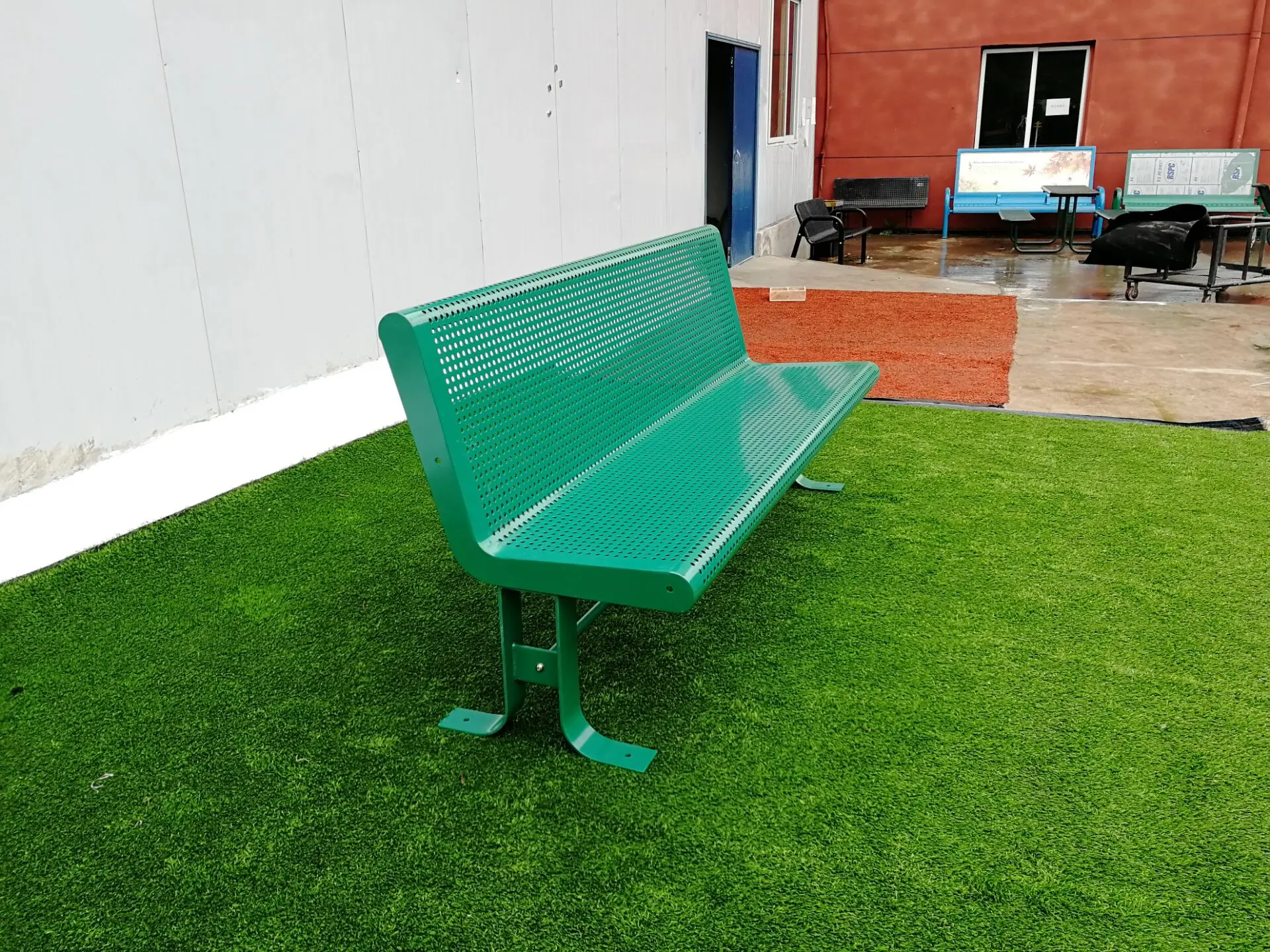 Metal Patio Bench Seat Bracket Garden Seating Steel Park Benches