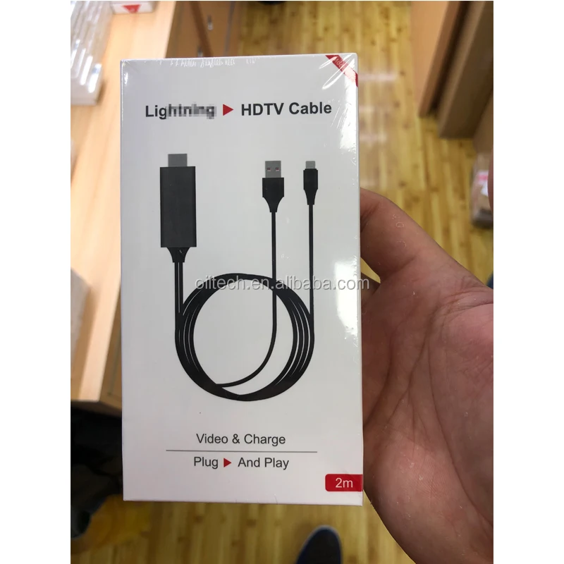 Hot selling  2m USB 3.1 Data Cable,for iphone to HD  MI cable with usb charging connect TV monitor