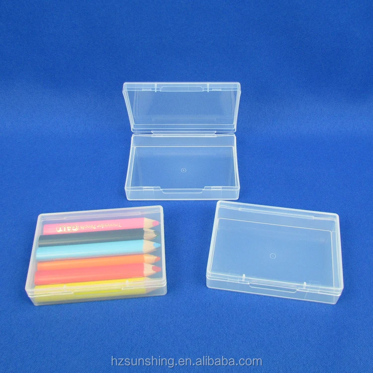 clear plastic pencil box