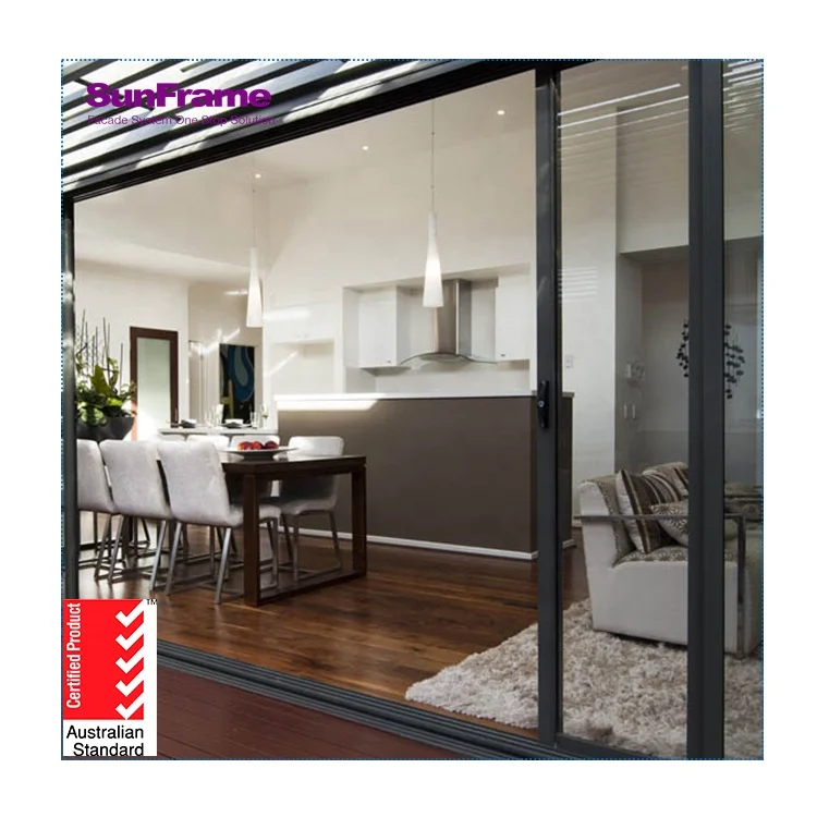 Солнце рамка Новое поступление 4 сдвижная стеклянная панель дверь алюминиевая рама для стеклянной pivot дверь