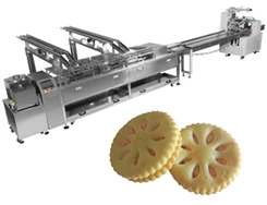 Automatic small biscuit making machine with biscuit packing machine