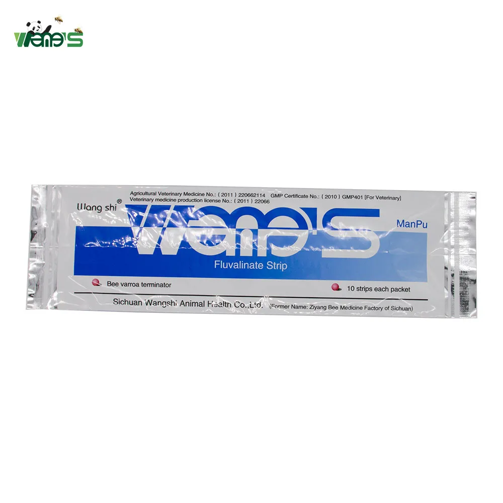 
Wangshi Manpu 10 Strips Fluvalinate Strips Bee Varroa Mite Instant Killer Highly Active Effect Beekeeping Medicine Tool 