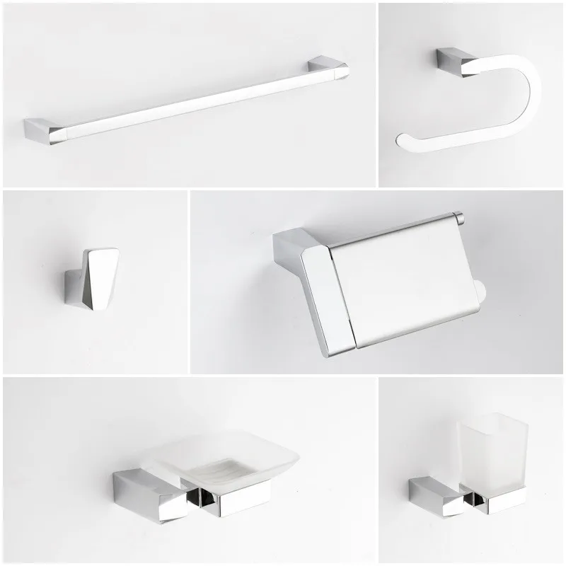 Square Design Bathroom Fixtures Wall Mounted Chrome Bathroom