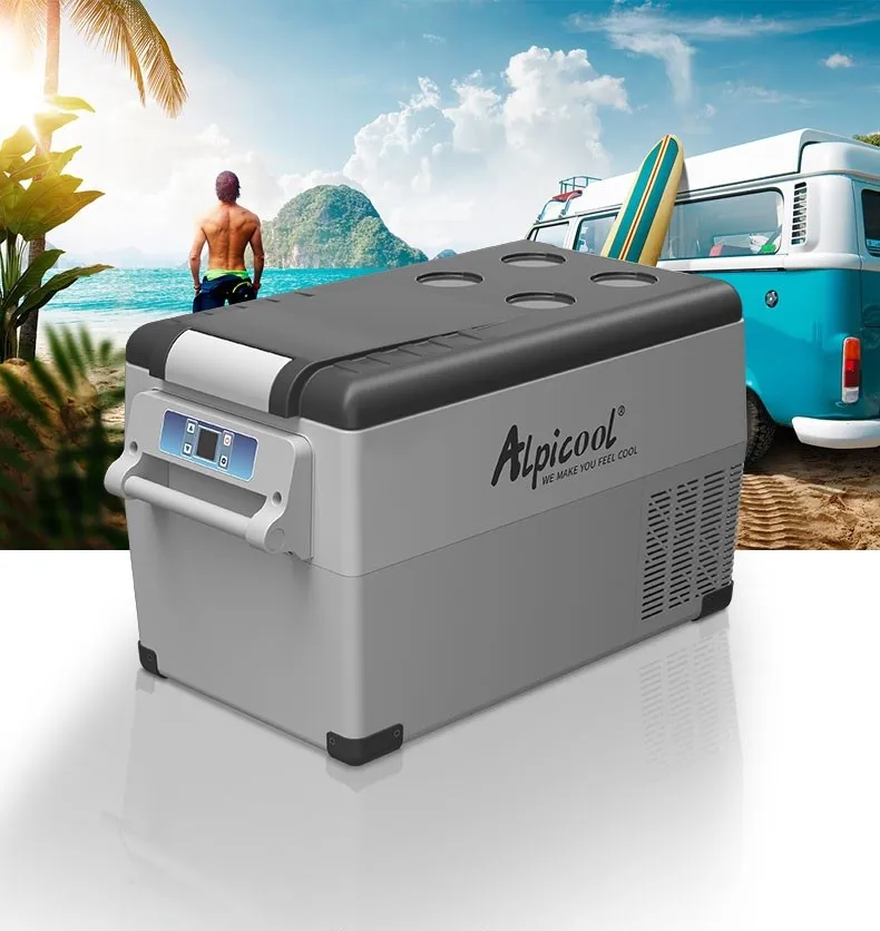 55l Dc 12v 24v Ac 110v To 240v Portable Dual Zone Mini Fridge Car