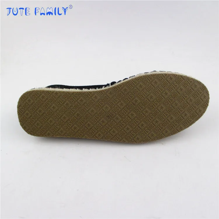 No Moq Size 36-41 Slip-on Ladies Womens Loafers Flats Jute Espadrille ...