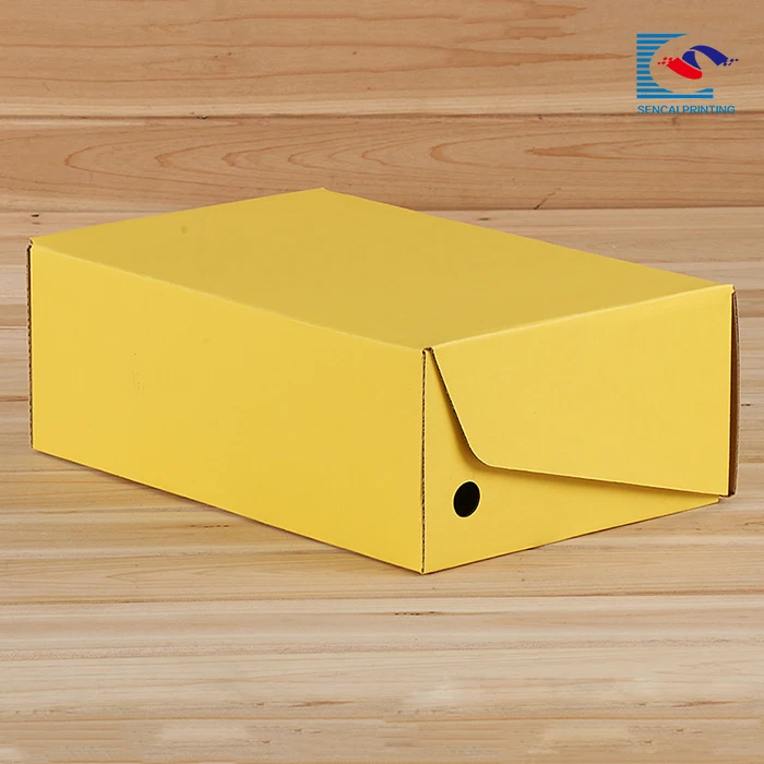 Download Custom Design Yellow Color Empty Folding Paper Shoes Packing Boxes Buy High Quality Shoes Box Customized Paper Shoe Box Factory Price Rigid Boxes Product On Alibaba Com PSD Mockup Templates