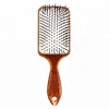 Amber Color Soft Hair Woman Head Massage Large Plastic Paddle Hair Brush Comb