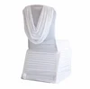 wedding Swag Back Elegant White Back Ruffled spandex chair cover