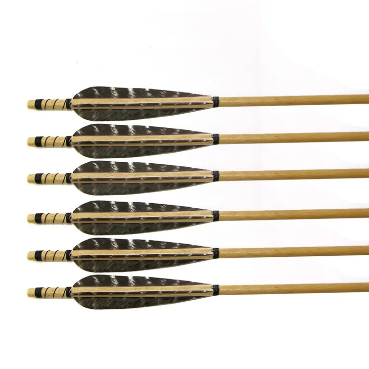 Real Feather Hunting Wood Shaft Arrow For Battle Shooing Game Outdoor Buy Wood Arrowwood 7960