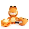 Bulk Cheap Promotional Gift Garfield Cat Soft PVC Design Logo Mini Cartoon Character Key Usb Flash Drive 8G/16G/32G