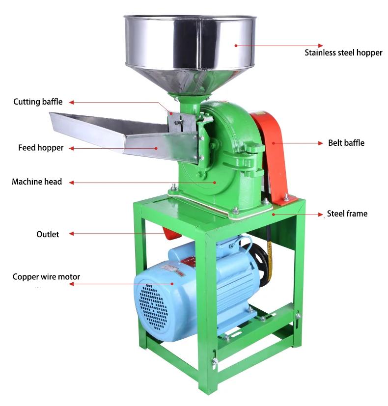 Electric Grain Grinder/ Home Use Grain Grinder Machine/disk Mill For