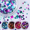 1mm & 2mm & 3 mm Mix Colors Tips Decoration Nail Art Confetti Sequins Round Shape Shiny Nail Flakes
