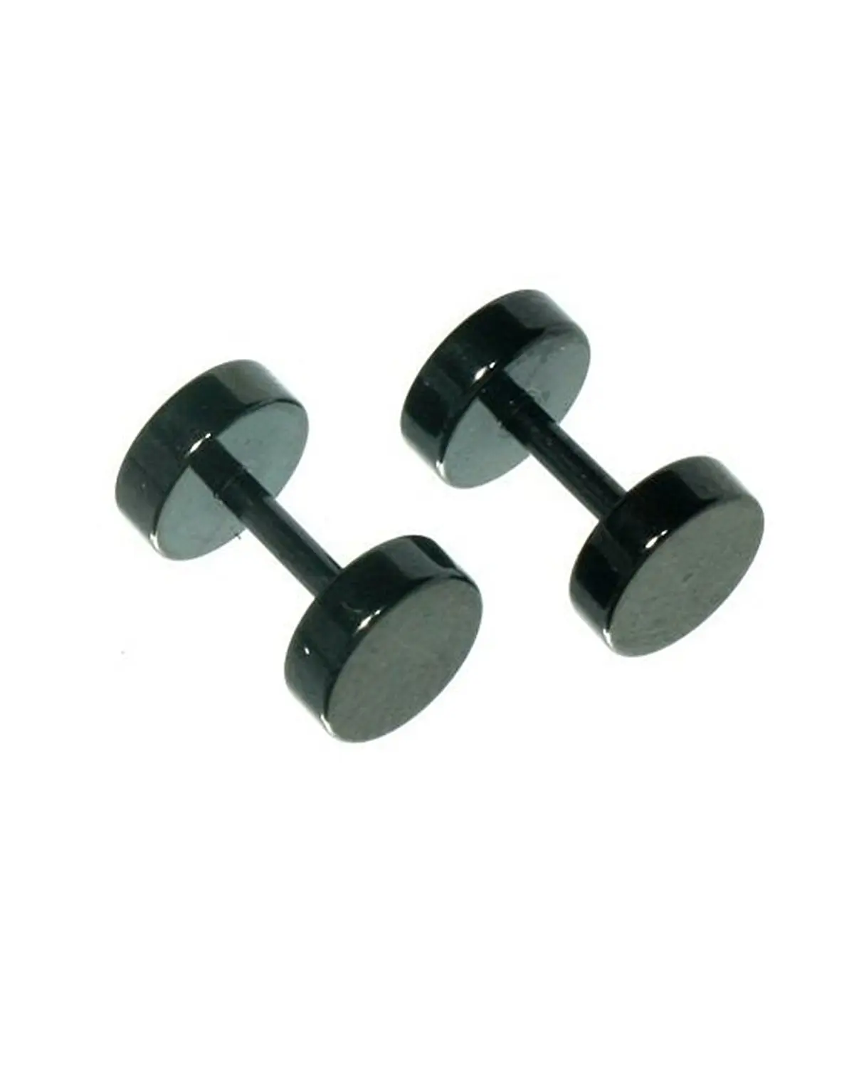 Black Tunnel Earrings Find Deals On Illusion Tunnel Plug Black Stainless Steel Men Uni Earrings 5mm