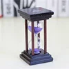 Square Shape Dark Color Surface Wooden Black 5 Minute Small Sand Times Hourglass