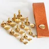 Factory Supply 4mm-12mm Non-Plating Solid Brass double cap rivet for leather