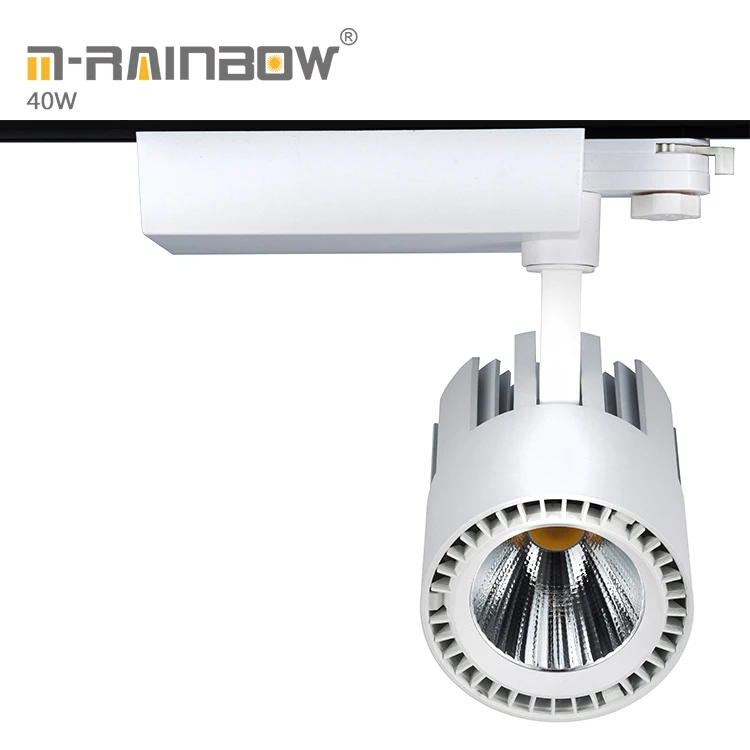 Jewelry Cloth Shop rotatable low glare 3 phase  50W Led Spot Light cob Track Rail Lights for hair mobile shop