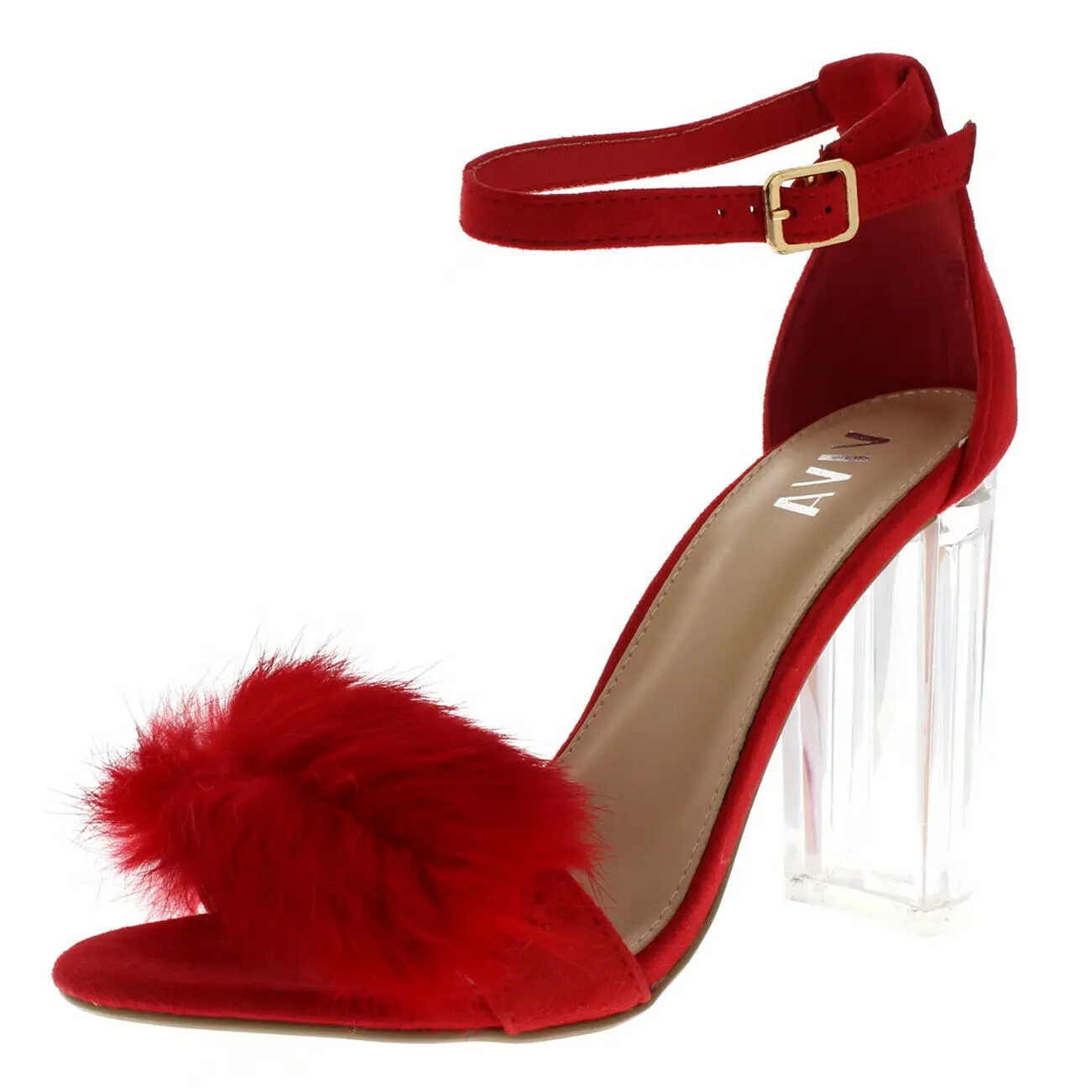 fluffy high heel slippers