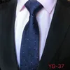 Blue flowing line polyester silk jacquard tie YG37