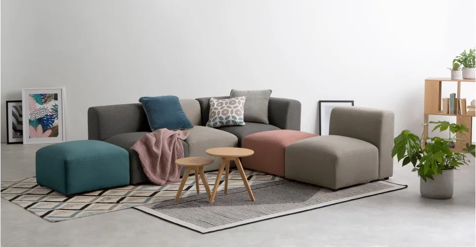 Stunity Modern Style Designer Living Room Corner Sofa Set 7 Seater ...