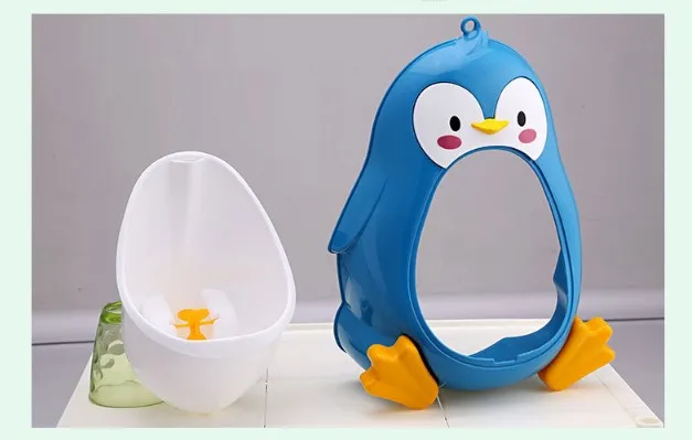 男孩厕所训练尿壶站立尿可爱企鹅形状与有趣的目标