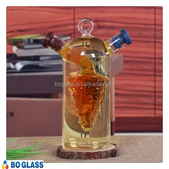 Restaurant Resistant Glass Caster Oil And Vinegar Bottles Of Soy