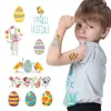 1pcs 7x12cm Lovely Temporary Easter Stickers Eggs Happy Easter Decoration Happy Birthday Party Baby Shower Girls Gifts DIY