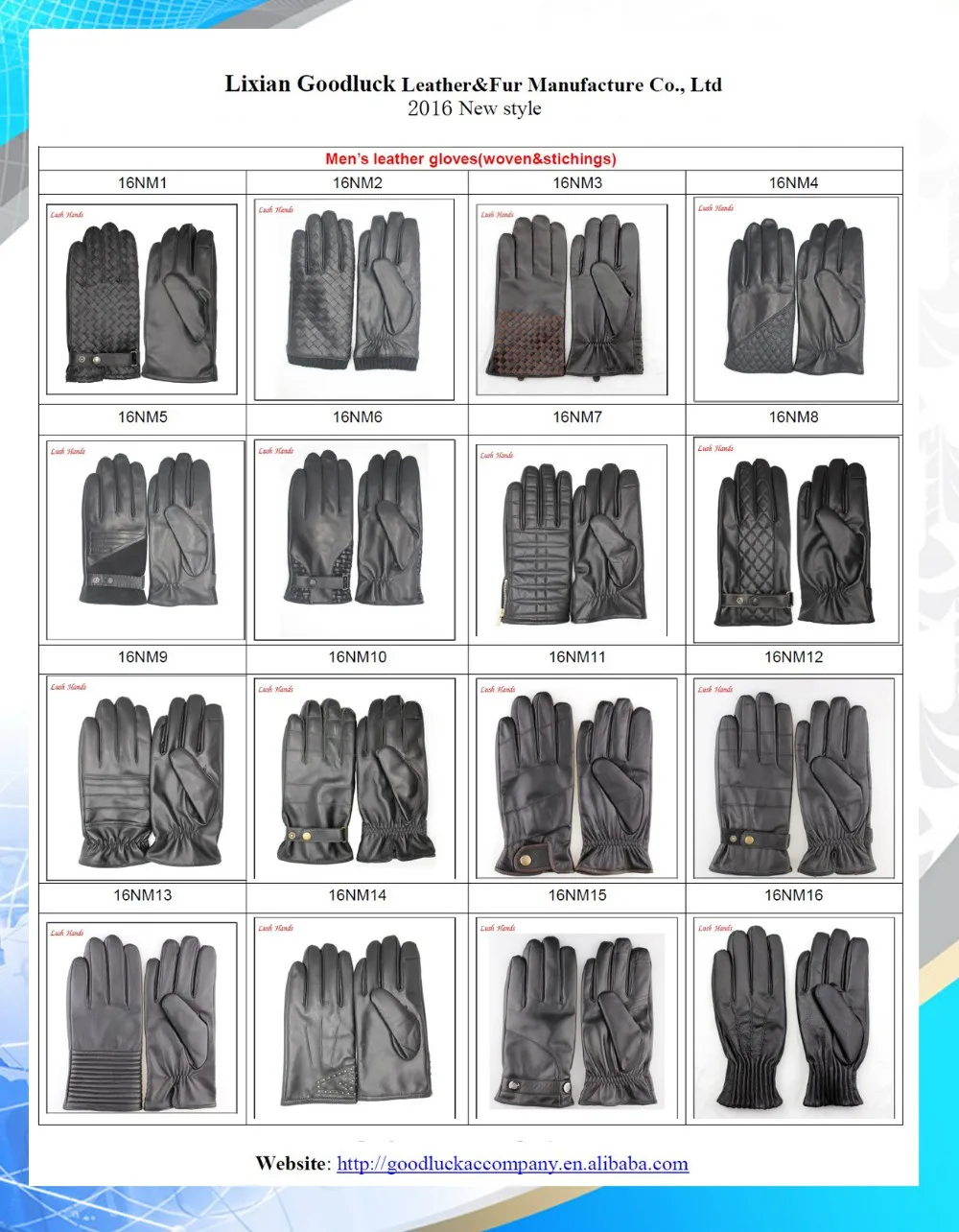 The most classic embroidery patterns ladies index finger touch screen leather gloves
