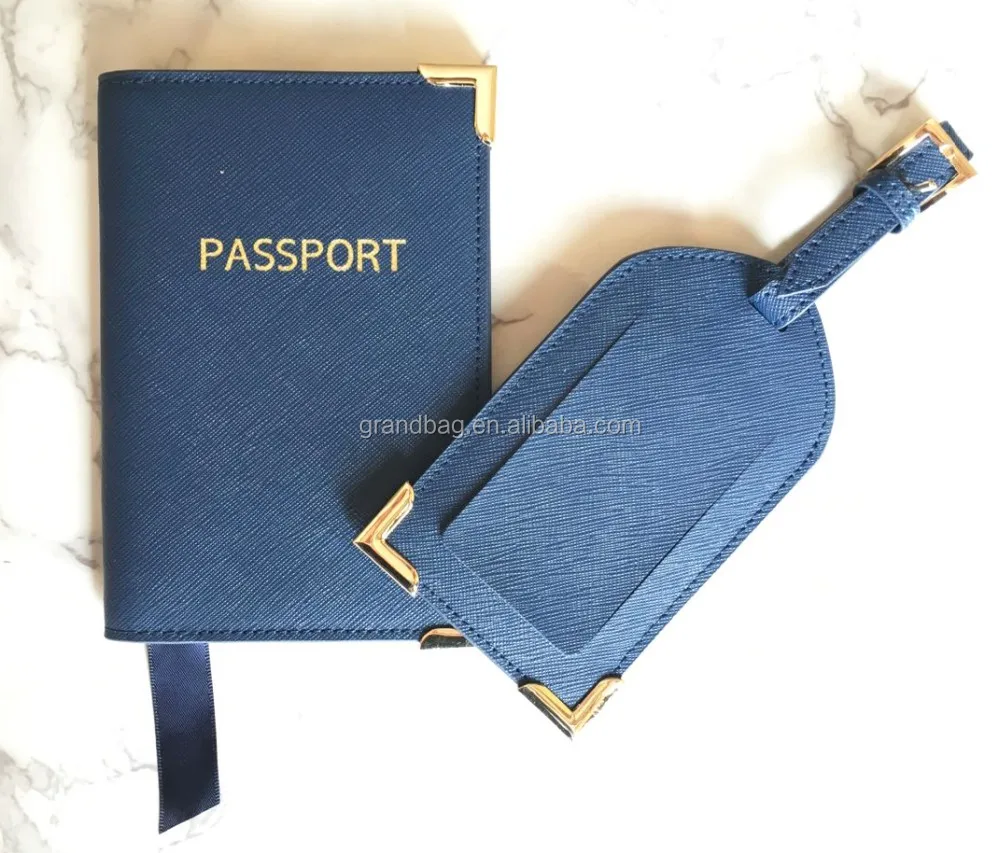 saffiano leather passport holder