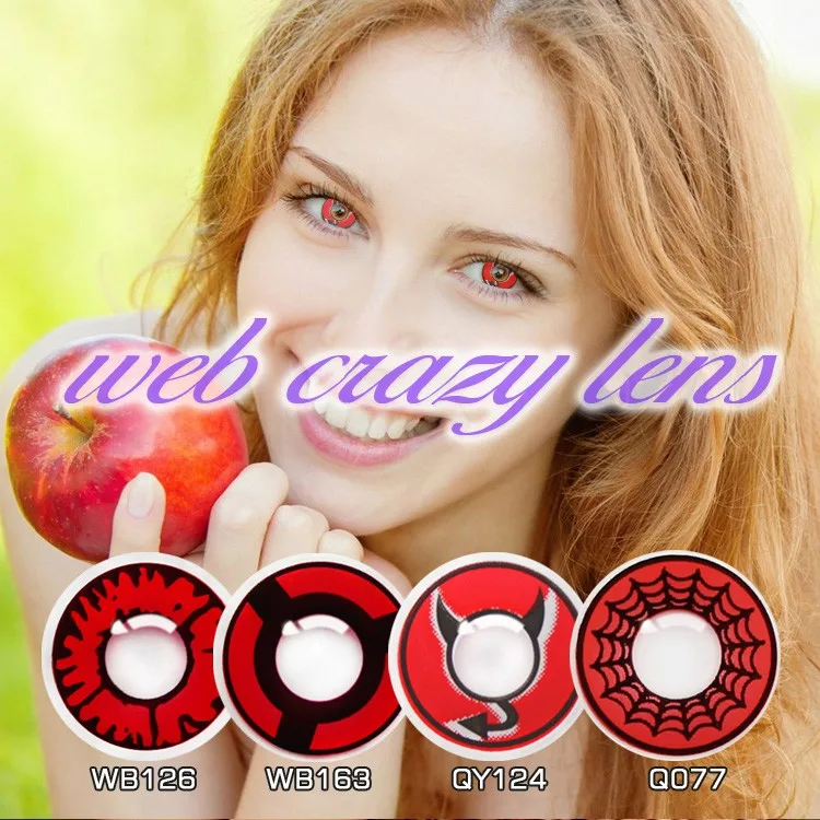 Red Color Sharingan Contact Lens Wholesale Japanese Circle Naruto Crazy