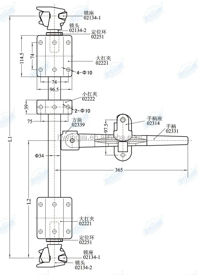 342131 Container Verriegelung Getriebe Anhänger Lkw Tür Verriegelung