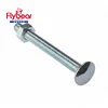 Hot forging bolt Customized M10 M16 good quality carriage bolt Round headed long neck 3/8*1'' bolts nuts