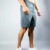 Light Grey Spandex Polyester Active Shorts New Fashion Panel Mens Shorts Custom Gym Shorts with Mesh Lining