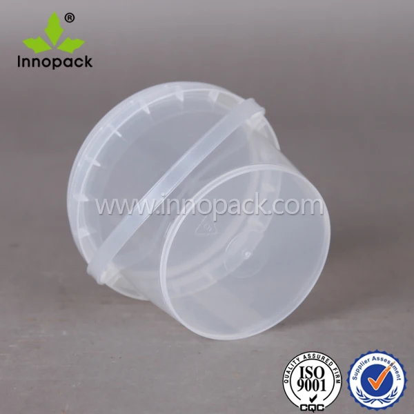 500ml Small Clear Plastic Buckets With Lids With Plastic Or Metal