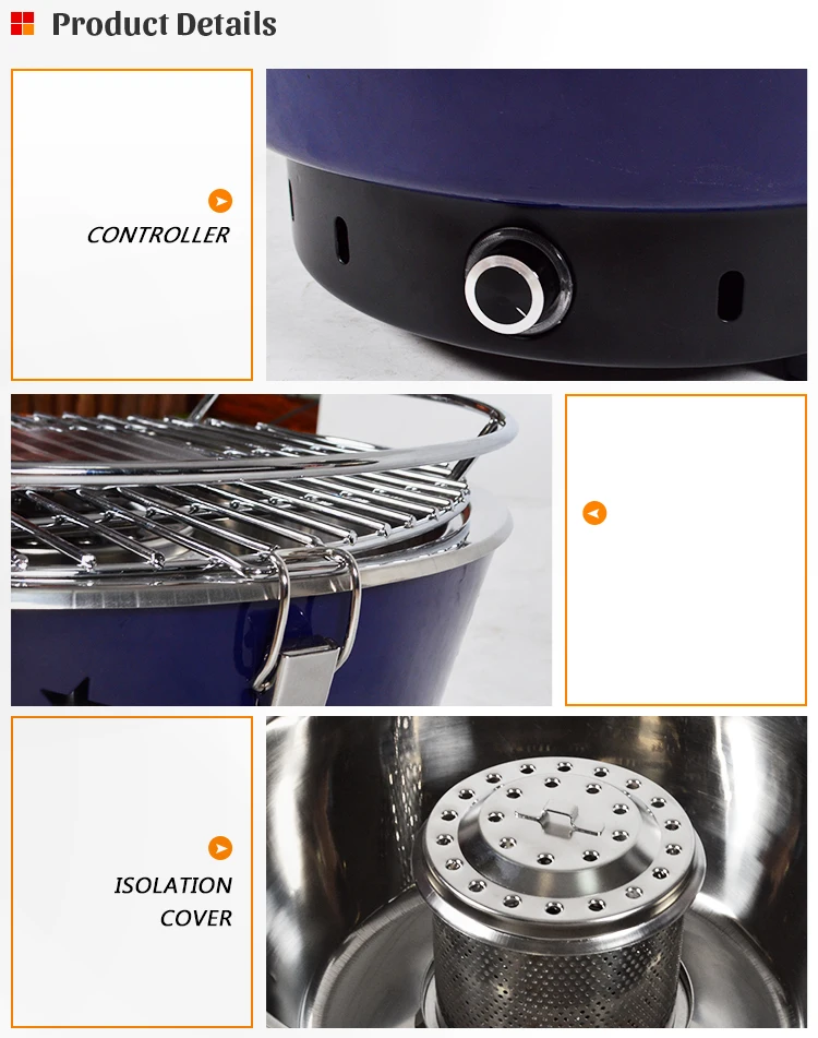 Mini Tabletop Portable Bbq Smokeless Barbecue Outdoor Red Lotus