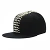 Give Away Gift rivet flat brim hip hop hats wholesaler round brim snapback hat