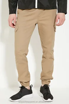 slim fit khaki joggers