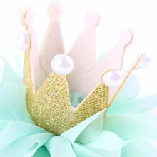Lovely Baby Kid Girl Toddler Newborn Crown Headband Princess Queen Crown Hair band Pearl Tiara Lace