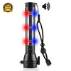 Warning Multifunction Solar Flashlight With Glass Hammer Seat Belt Cutter