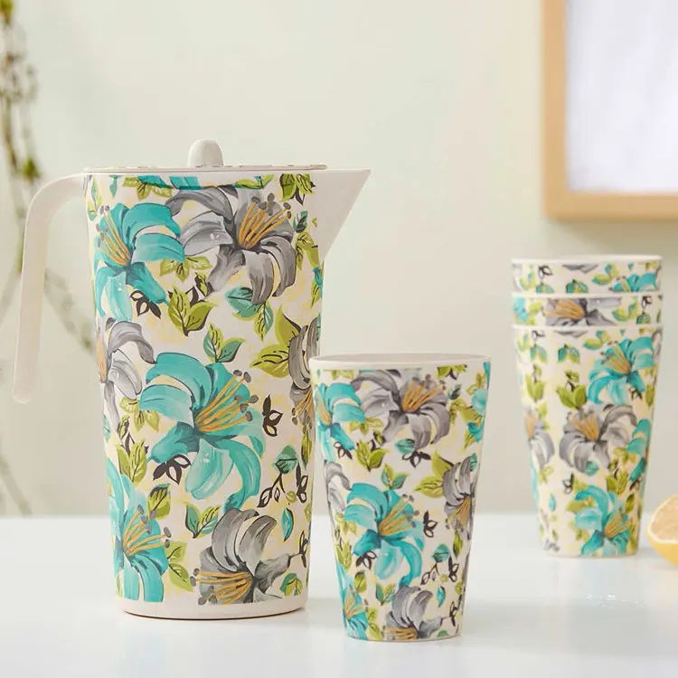 Biodegradable Plastic Bamboo Coffee Travel Mug With Handle