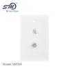 2 Port 4C Ivory Tel-TV Jack Wall Plate